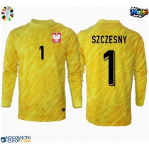 Moški Nogometni dresi Poljska Wojciech Szczesny #1 Vratar Domači EP 2024 Dolgi Rokav